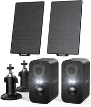 Load image into Gallery viewer, Smart Home 2-Pack Solar Security Cameras with Color Night Vision &amp; AI Alerts