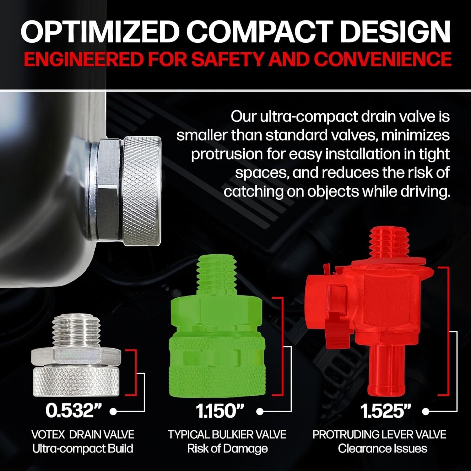 Compact High-Quality Oil Drain Plug with Quick Valve - USA Made for Various Cars