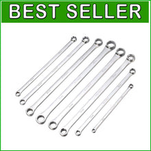 Load image into Gallery viewer, Heavy-Duty 8-Piece Double Box End Wrench Set - Polished Chrome Vanadium Finish