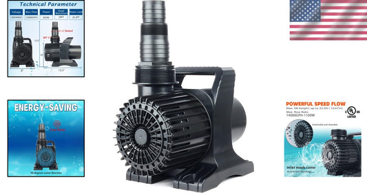High-Performance 850W Submersible Water Pump for Ponds & Aquariums - 12000GPH