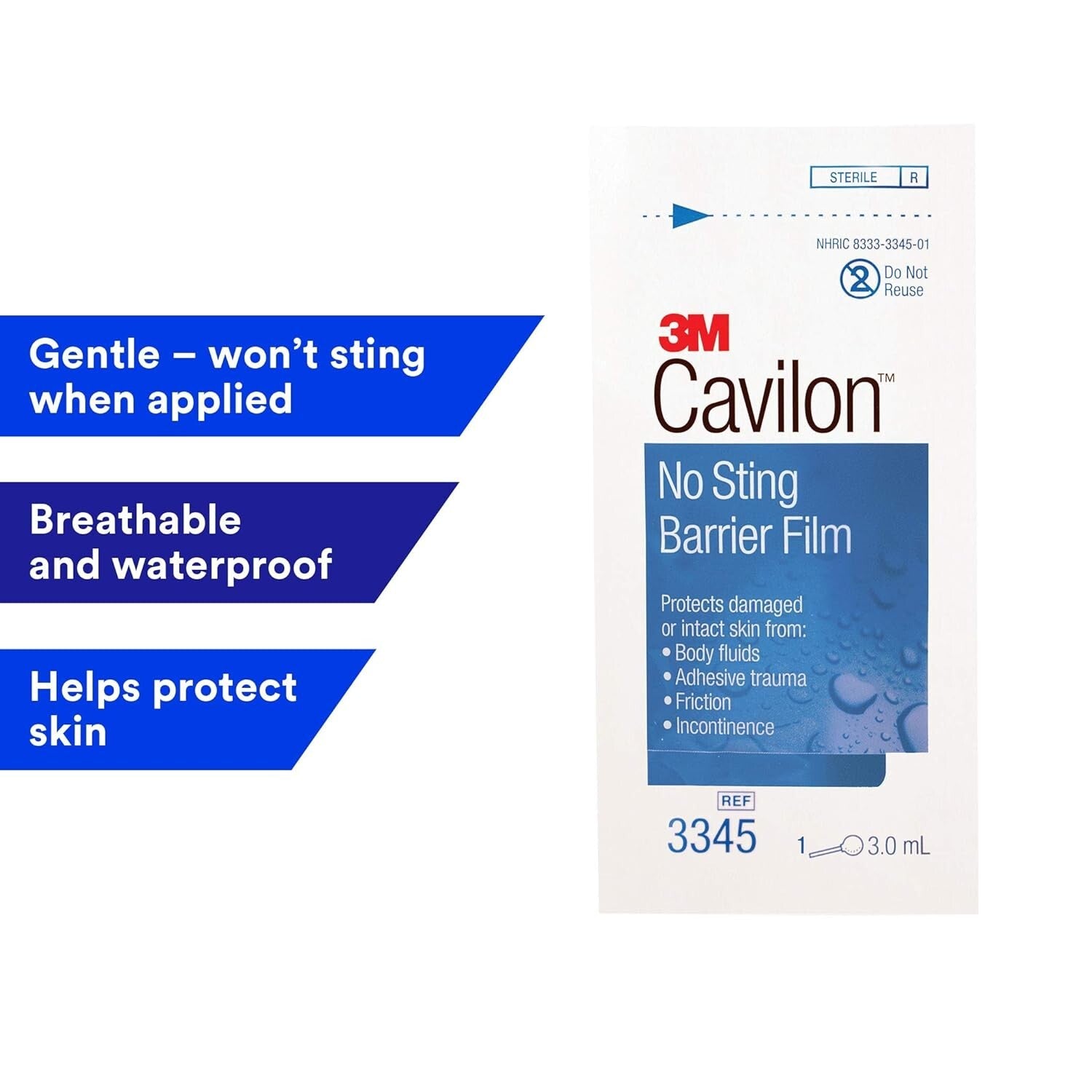 Hypoallergenic No Sting Barrier Film - Clinically Proven Protection Wand Bundle