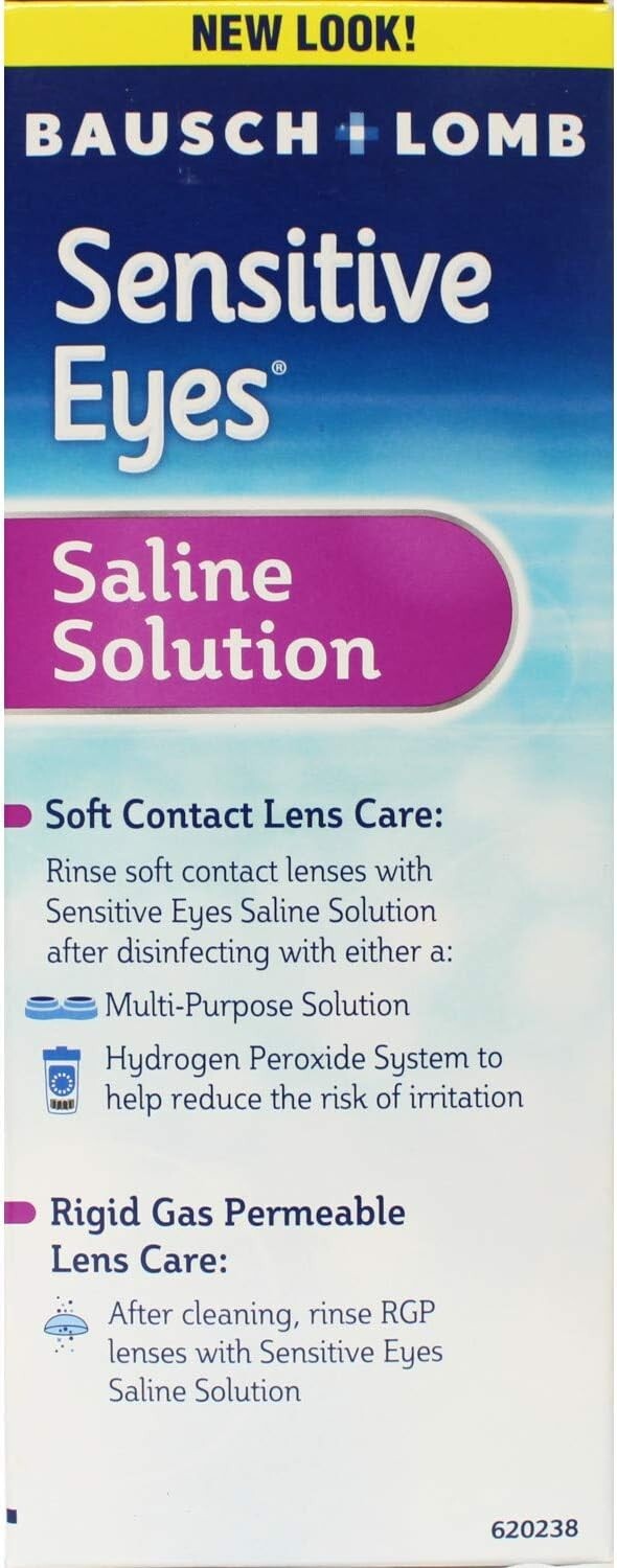Extra Gentle pH-Balanced Sensitive Eyes Saline Solution - 12-Ounce Size, 6 Pack