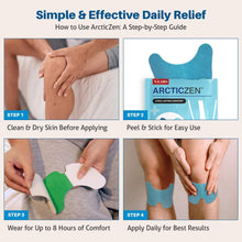 Load image into Gallery viewer, 30 Count ArcticZen Knee Relief Patches – Breathable &amp; Flexi for All-Day Comfort