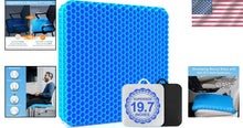 Load image into Gallery viewer, Breathable Large Gel Seat Cushion for Office, Car, &amp; Wheelchair Use - 19.7''