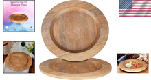Load image into Gallery viewer, Handcrafted Rustic 13" Natural Wood Charger Plates - Set of 2 for Elegant Dining