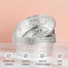 Load image into Gallery viewer, Heavy-Duty 9 Inch Round Aluminum Foil Pans - Ideal for Baking and Parties