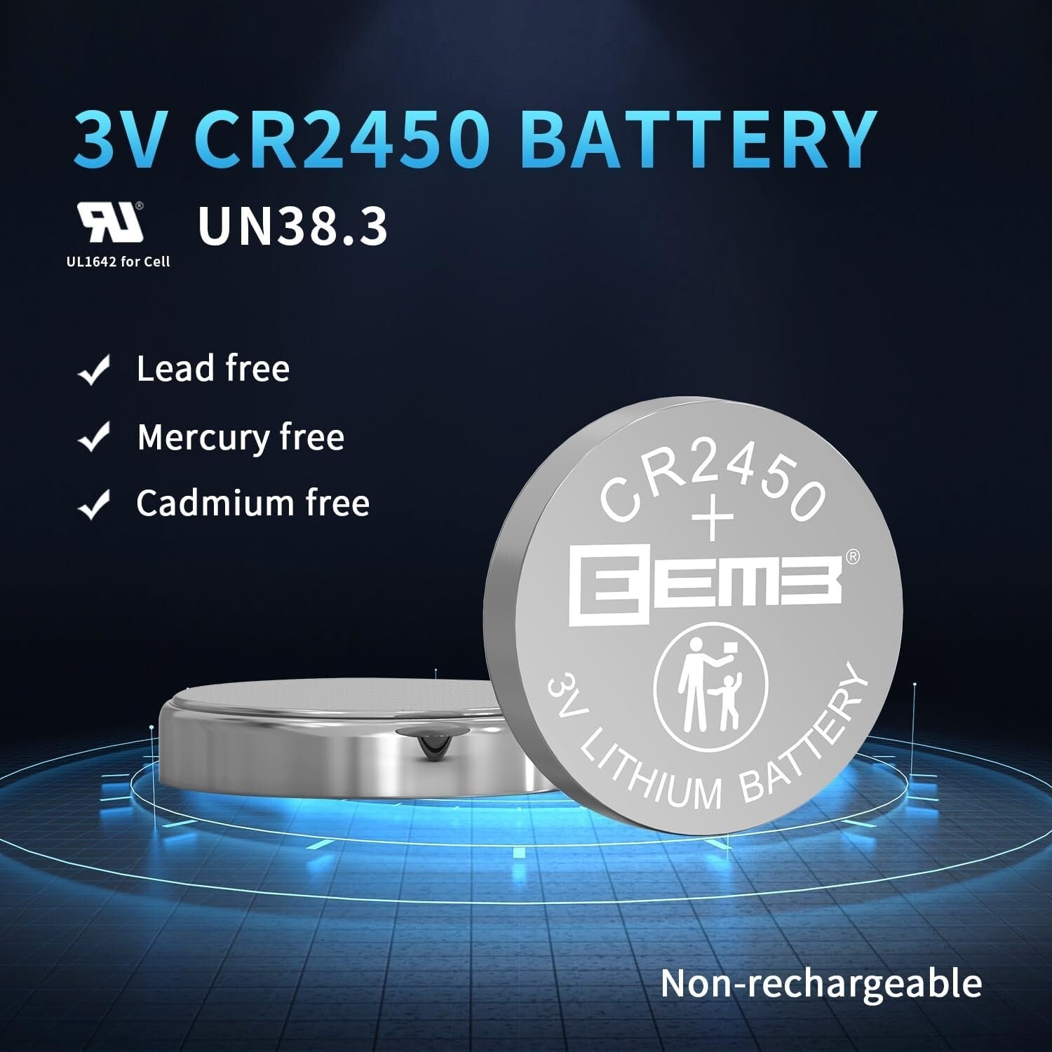 100-Pack 3V Lithium Coin Batteries - Leak-Proof & Long-Lasting Power Solution