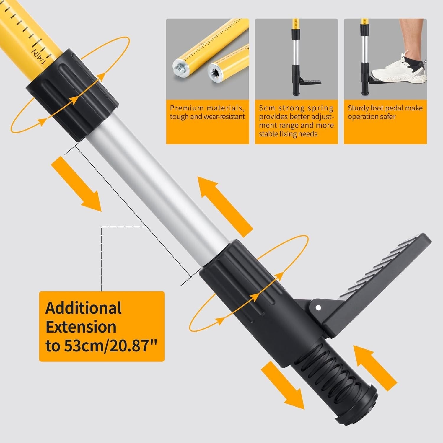 12 Ft Adjustable Laser Level Pole with Tripod - Precision Measurement Tool