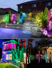 Load image into Gallery viewer, High Efficiency RGBW Landscape Lighting - Waterproof 10 Pack Spotlight Control