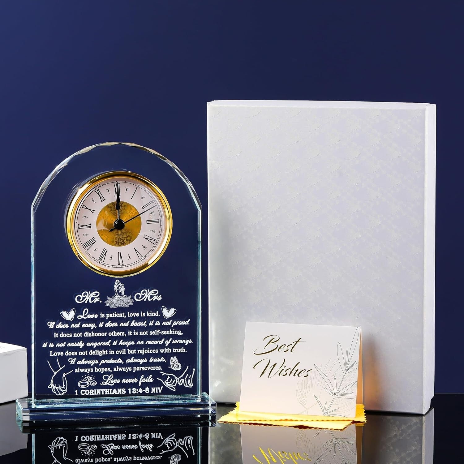 Battery-Powered Quartz Crystal Clock - Heartfelt Wedding Gift for Newlyweds
