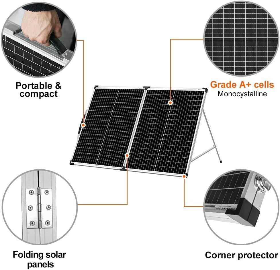 Efficient 18V Foldable Solar Panel with Controller - Perfect for Outdoor Use