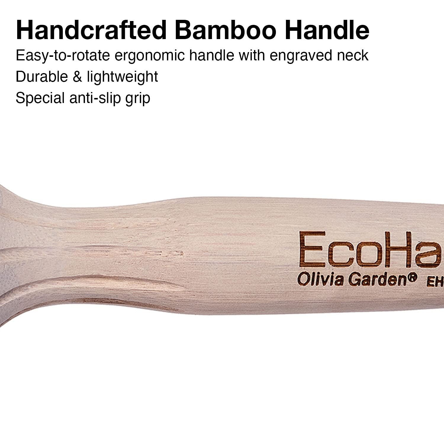 Eco-Friendly Bamboo Hair Brush with Boar Bristles for Shine & Frizz Control