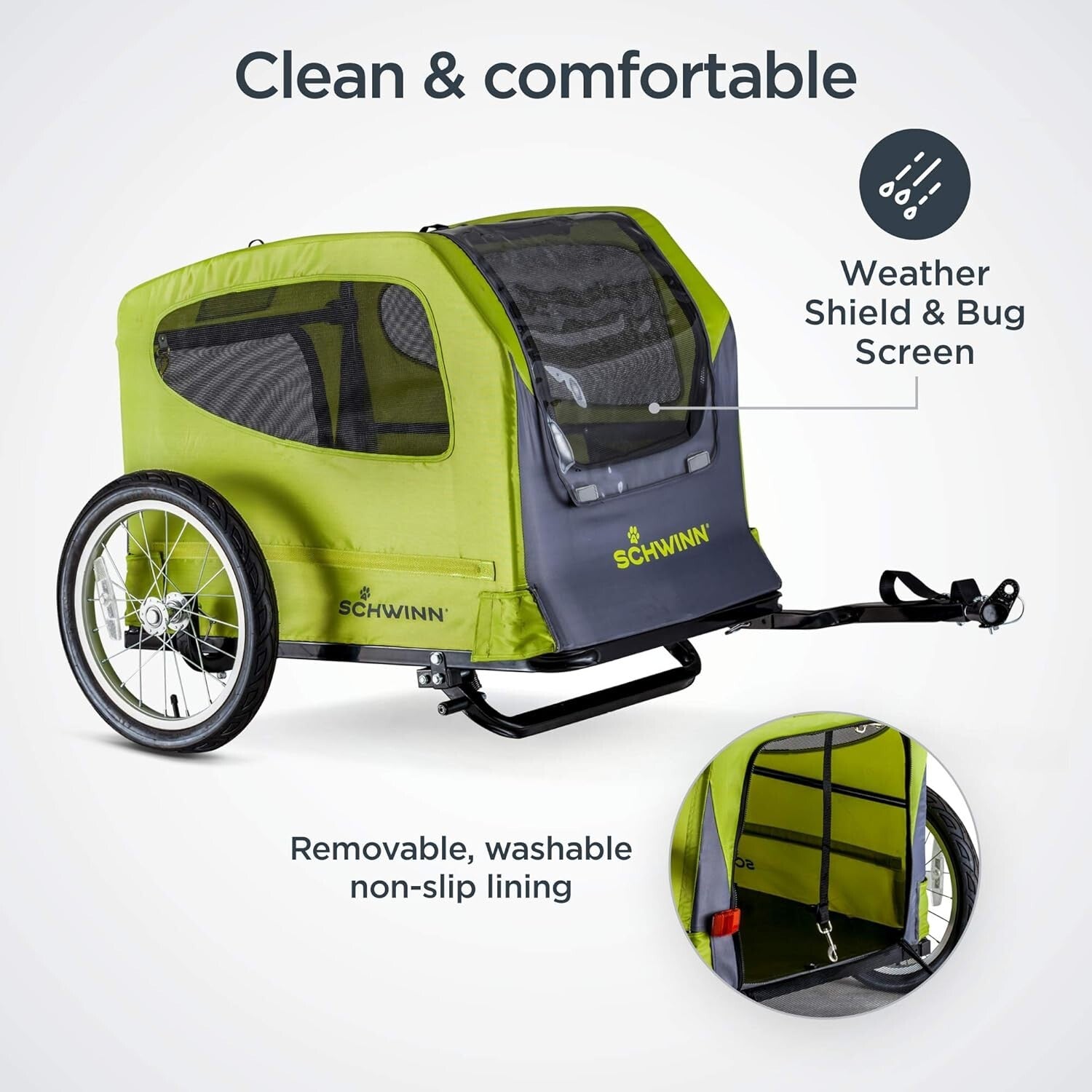 Comfortable Dog Trailer with Quick Release Wheel for Safe Biking Adventures