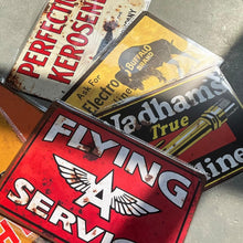 Load image into Gallery viewer, Vintage Metal Sign Collection: 35 Reproduced Retro Signs for Home &amp; Garage