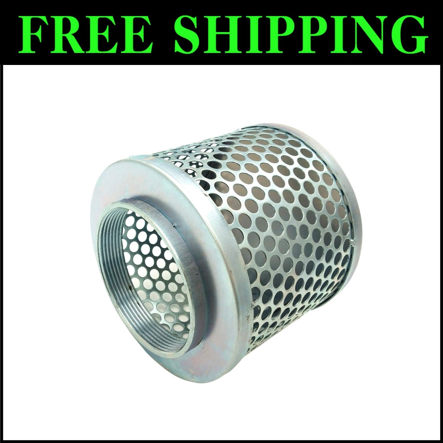 Heavy-Duty Plated Steel 4-Inch Round Hole Strainers for Reliable Pump Protection