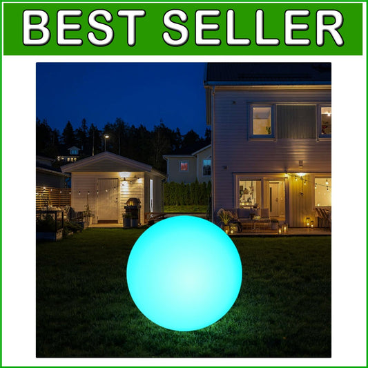 12-Inch Solar LED Ball Light - Waterproof Color Changing Globe Lamp for Outdoors