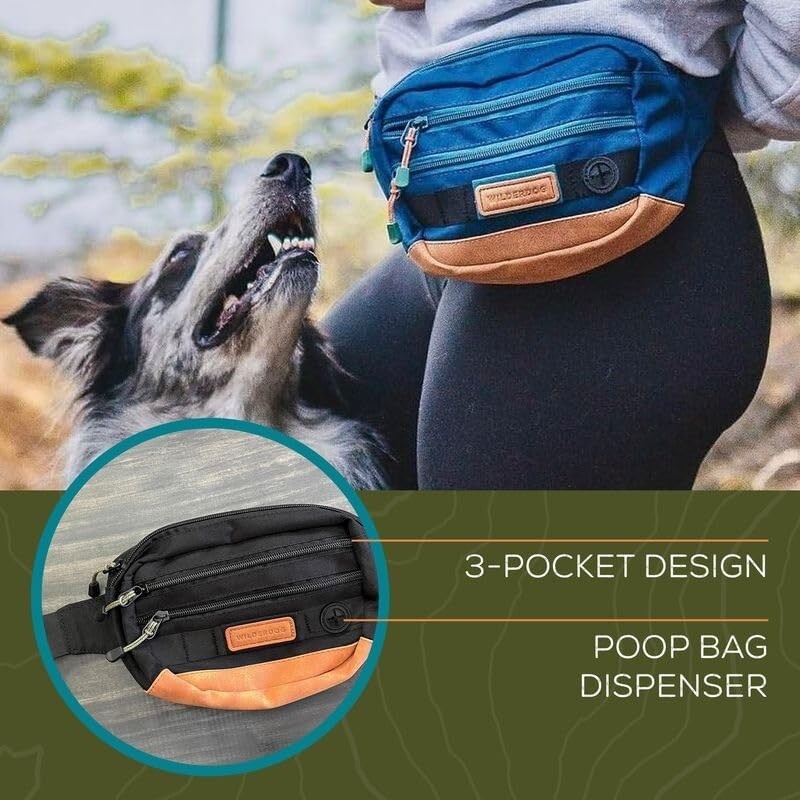 Adjustable Fanny Pack for Treats and Accessories – Lightweight Pet Bag in Black