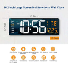 Load image into Gallery viewer, Stylish 16.2 Inch LED Wall Clock – Modern Design with Remote Control Features