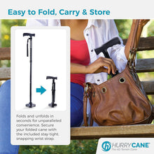 Load image into Gallery viewer, Lightweight Foldable Walking Cane, 37.5 Inches, Supports 350 lbs - Ideal for All