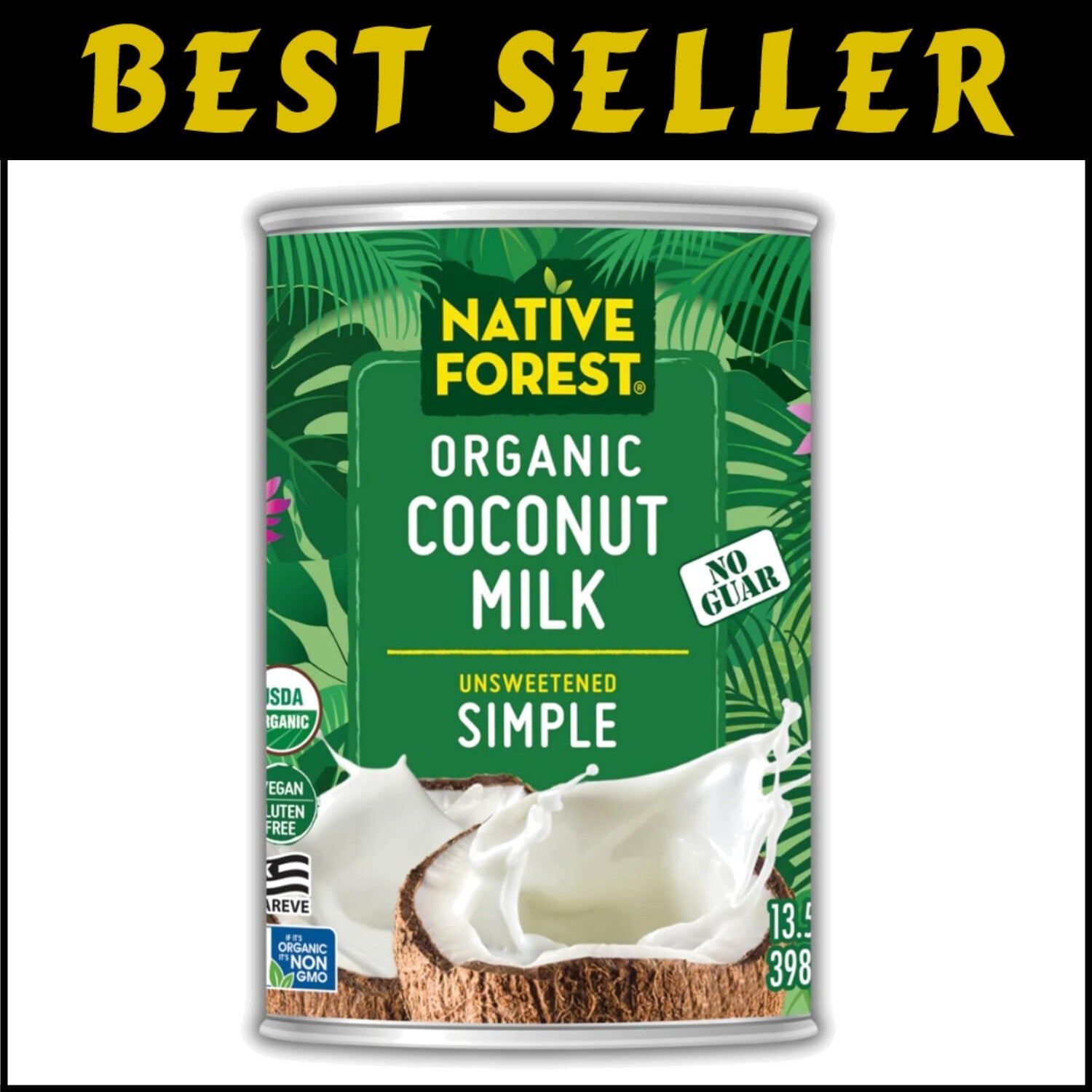 Organic Unsweetened Coconut Milk, Vegan-Friendly & Gluten-Free; 162 Fl Oz