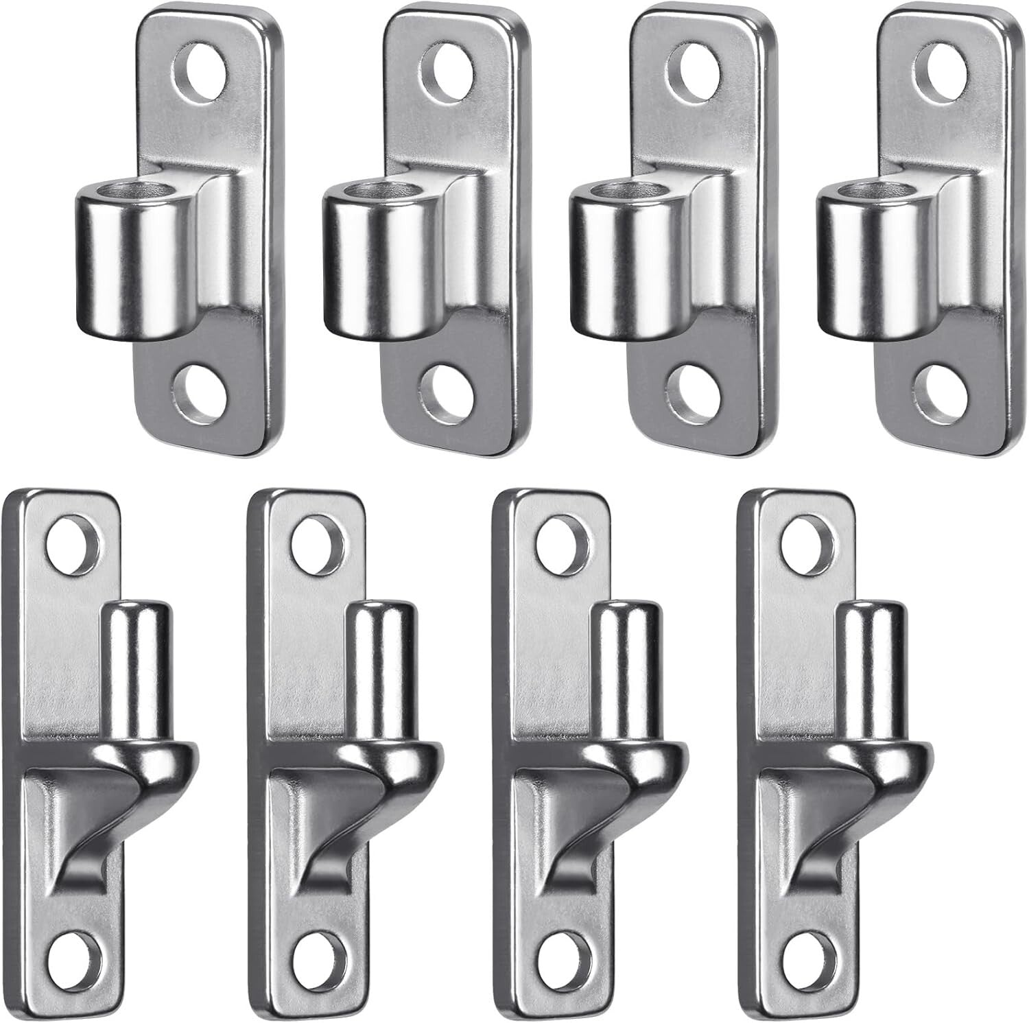 304 Stainless Steel Heavy Duty Gate Hinges - 600LB Support, Ideal for Fences