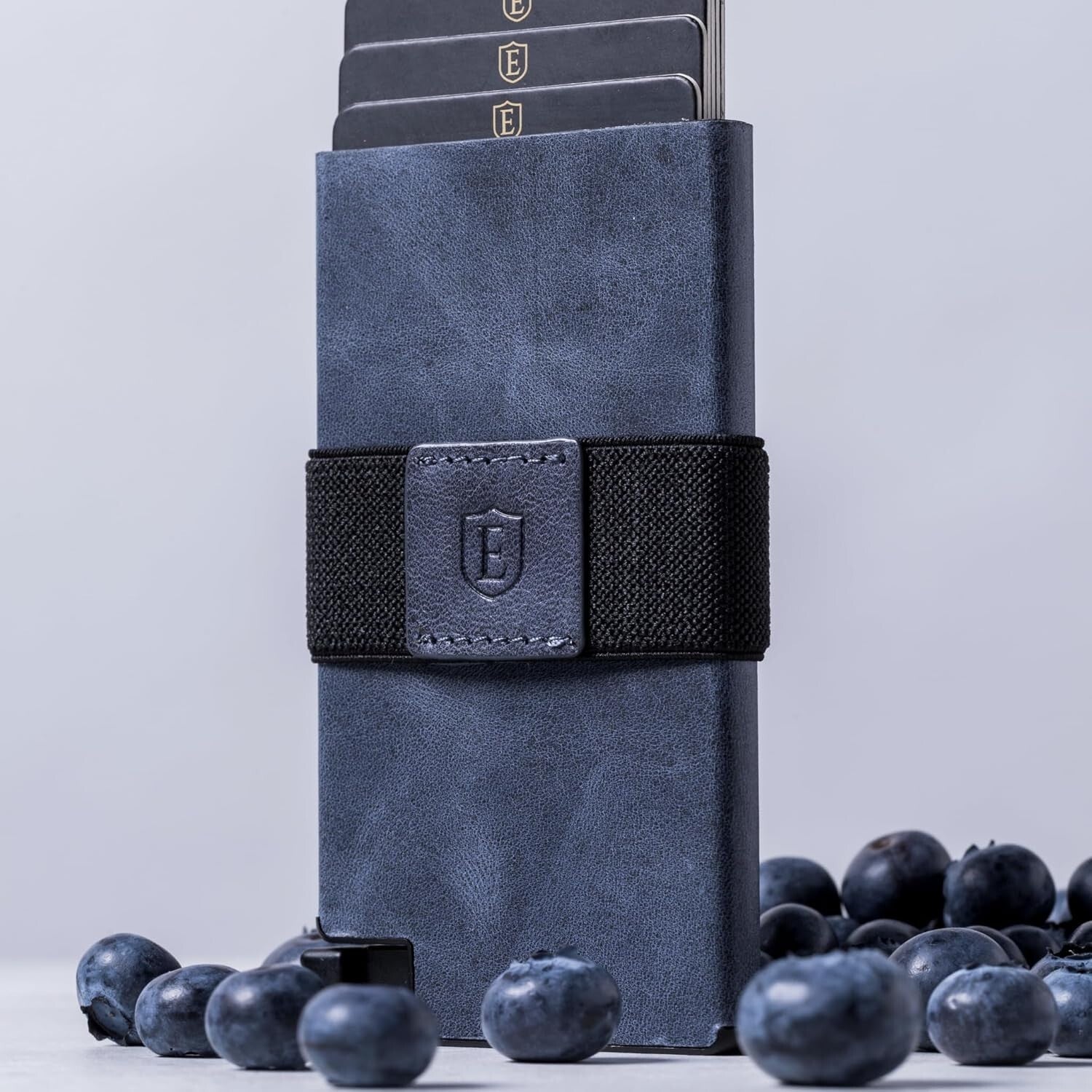 Men's Minimalist Wallet - Durable RFID Cardholder with Quick Access - Steel Blue