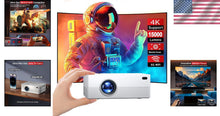 Load image into Gallery viewer, WiFi Mini Projector with Built-in Speaker - 4K Support &amp; Huge 200" Projection