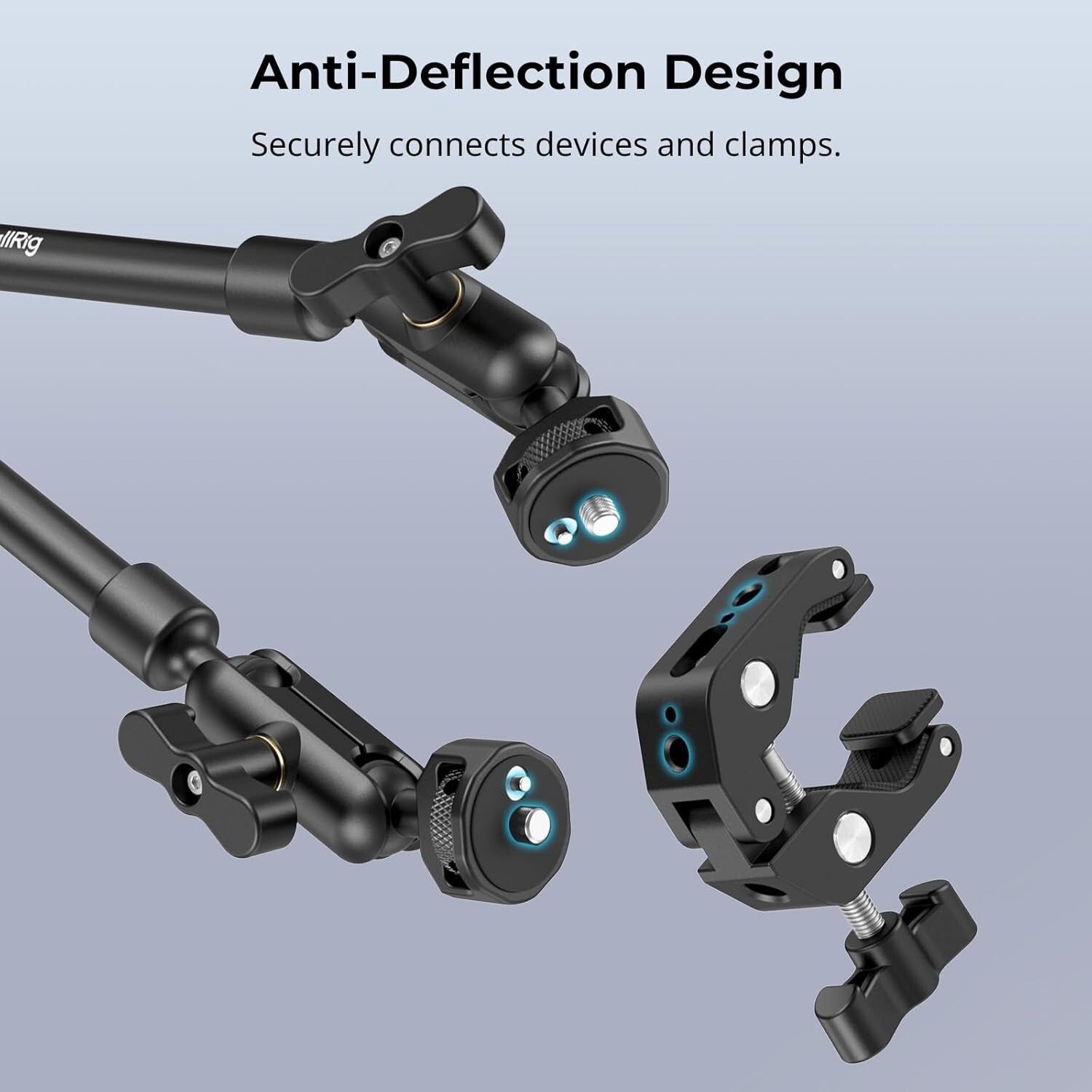 Flexible 22" Articulating Magic Arm with Crab Clamp for Vlog & Stream Setup
