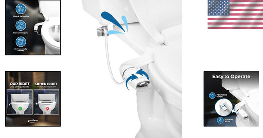 Eco-Friendly Toilet Bidet Attachment with Adjustable Temperature & Easy Install