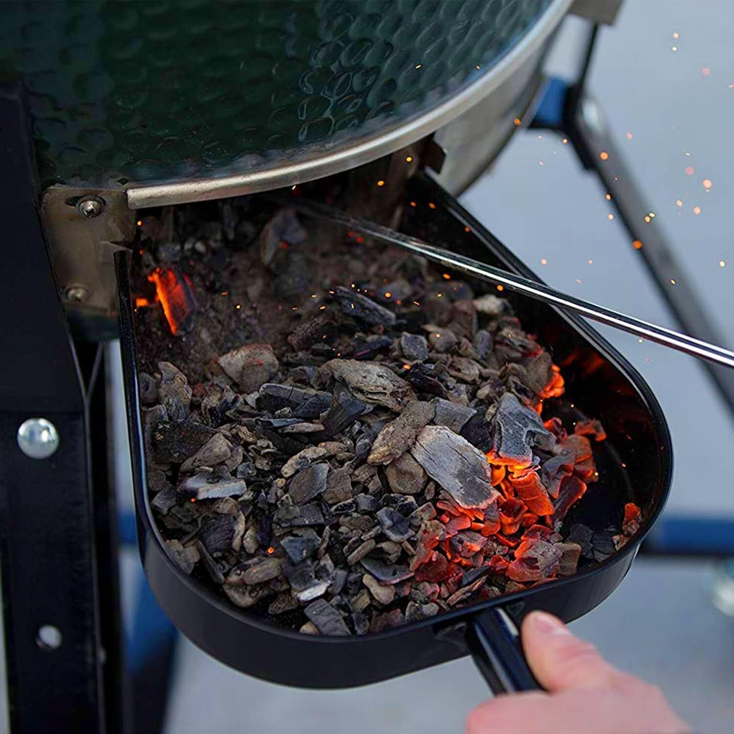 Essential Grill Grate Lifter & Ash Tool Set for Big Green Egg & Kamado Grills