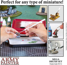Load image into Gallery viewer, Premium Miniature Paint Brush Set for Acrylic &amp; Watercolor Artists - 10 Brushes