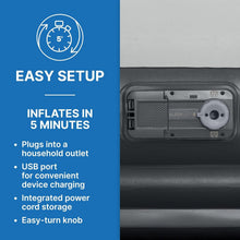 Load image into Gallery viewer, Tritech Queen Air Mattress with USB Charging, Pump &amp; Pillow – 661 lbs Capacity