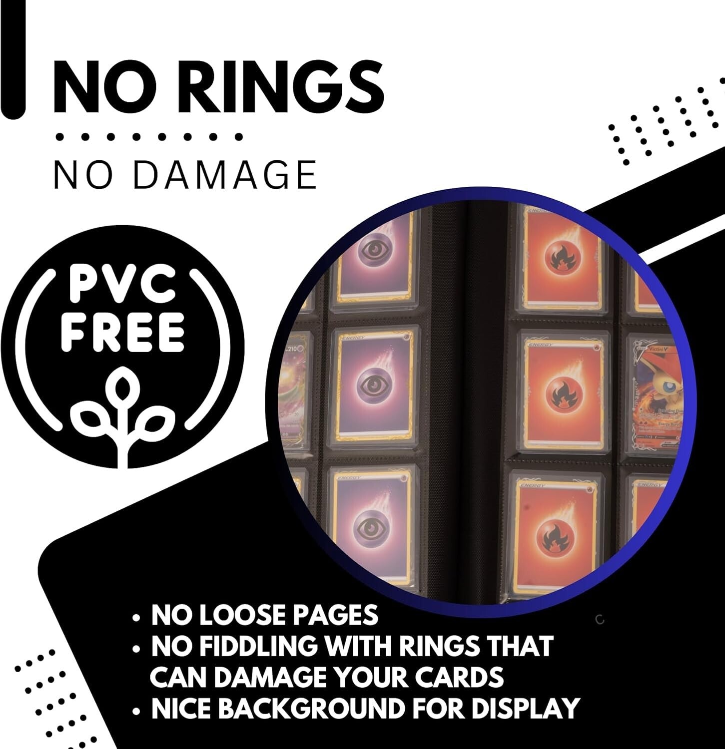 Durable Top Loader Card Binder - 288 Cards, Zippered Closure, Perfect Fit Design