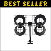 Load image into Gallery viewer, Multidirectional ClearStream 4V TV Antenna - 70+ Miles, Easy Installation, Black