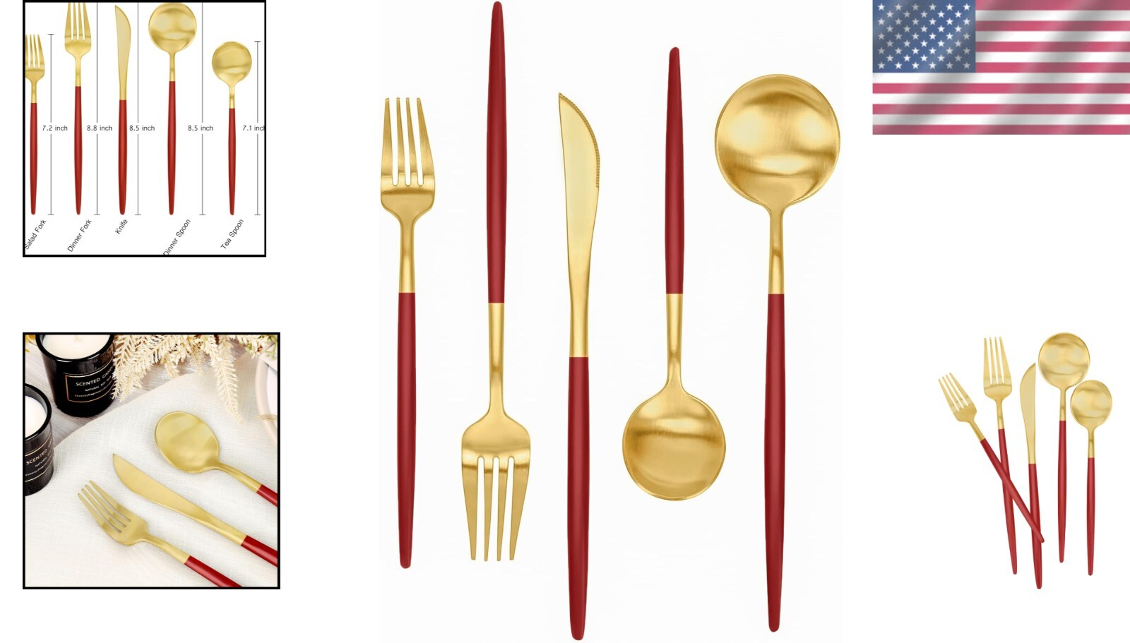 Durable 30-Piece Flatware Set in Satin Finish - Perfect for Any Dining Occasion