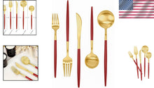 Load image into Gallery viewer, Durable 30-Piece Flatware Set in Satin Finish - Perfect for Any Dining Occasion