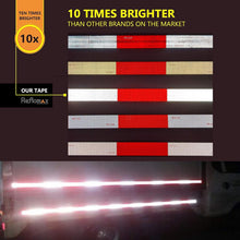 Load image into Gallery viewer, High-Intensity Red &amp; White Reflective Tape - 10-Year Performance for Outdoor Use