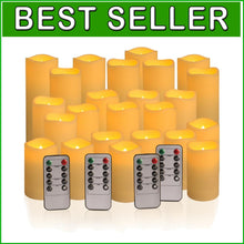 Load image into Gallery viewer, Luxury 24-Piece Flameless Candle Set with Timer - Perfect for All Occasions