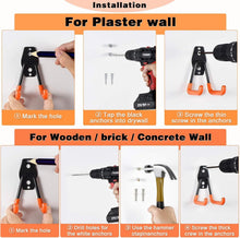 Load image into Gallery viewer, 32 Pack Heavy-Duty Garage Hooks with Non-Slip Coating - Easy Wall Mount Storage