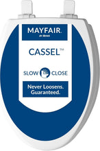 Load image into Gallery viewer, Elegant White Elongated Toilet Seat with Slow Close &amp; Adjustable Fit - USA Made