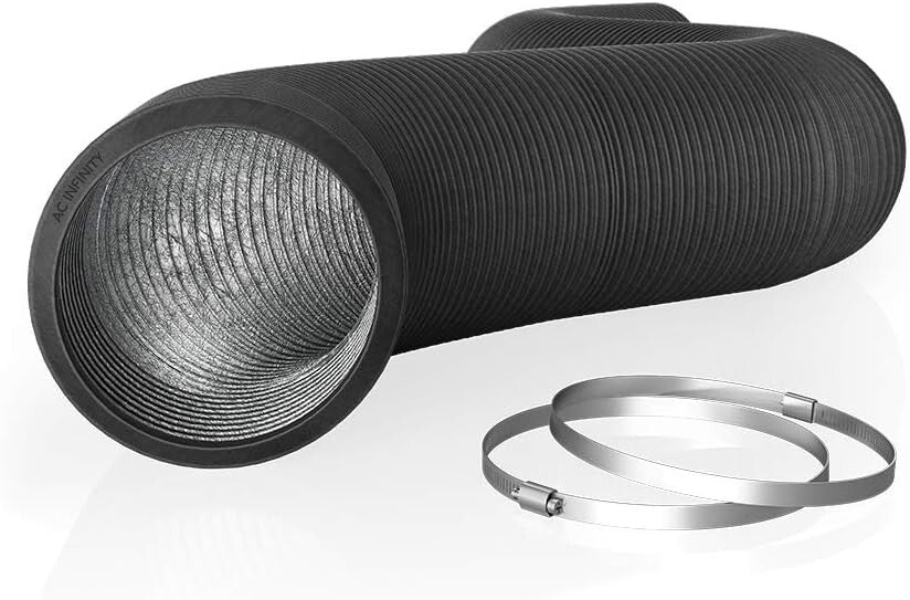 Durable 8-Inch Flexible Ducting - 25ft Heavy-Duty Aluminum Ventilation Solution