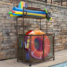 Load image into Gallery viewer, Elegant Mesh Rolling Pool Storage Bin for Noodles, Floats, and More - 12.5 cu ft