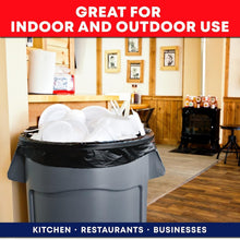 Load image into Gallery viewer, Puncture-Resistant Black Trash Bags - 55 Gallon Heavy Duty Liners, 50 Pack