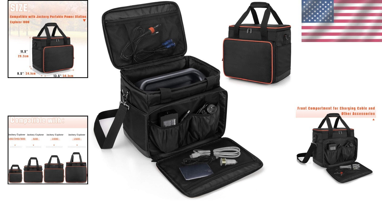 Travel-Friendly Carrying Case for Jackery Explorer 1000 - Lightweight & Compact