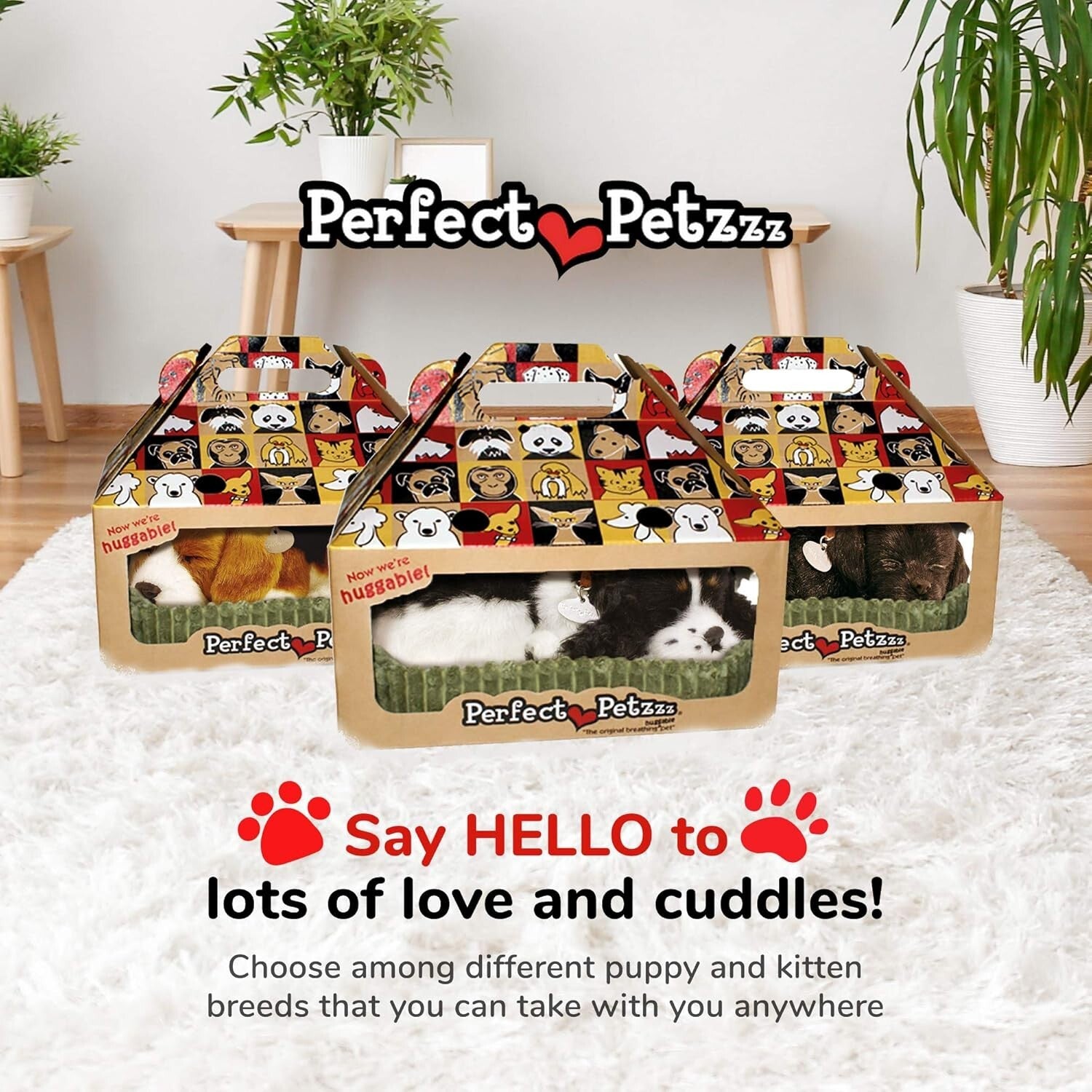 Breathing Interactive Cocker Spaniel Stuffed Toy - Kid-Friendly & Allergens-Free