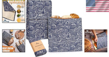 Load image into Gallery viewer, Sustainable Beeswax Bread Storage Bags - Extend Freshness, Reduce Plastic Waste