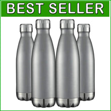 Load image into Gallery viewer, Reusable 17oz Vacuum Insulated Bottles - Gray Stainless Steel Sports Hydration