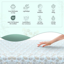 Load image into Gallery viewer, Premium Quality 4-Piece Aqua Paisley 100% Cotton Queen Sheet Set – Cool and Soft
