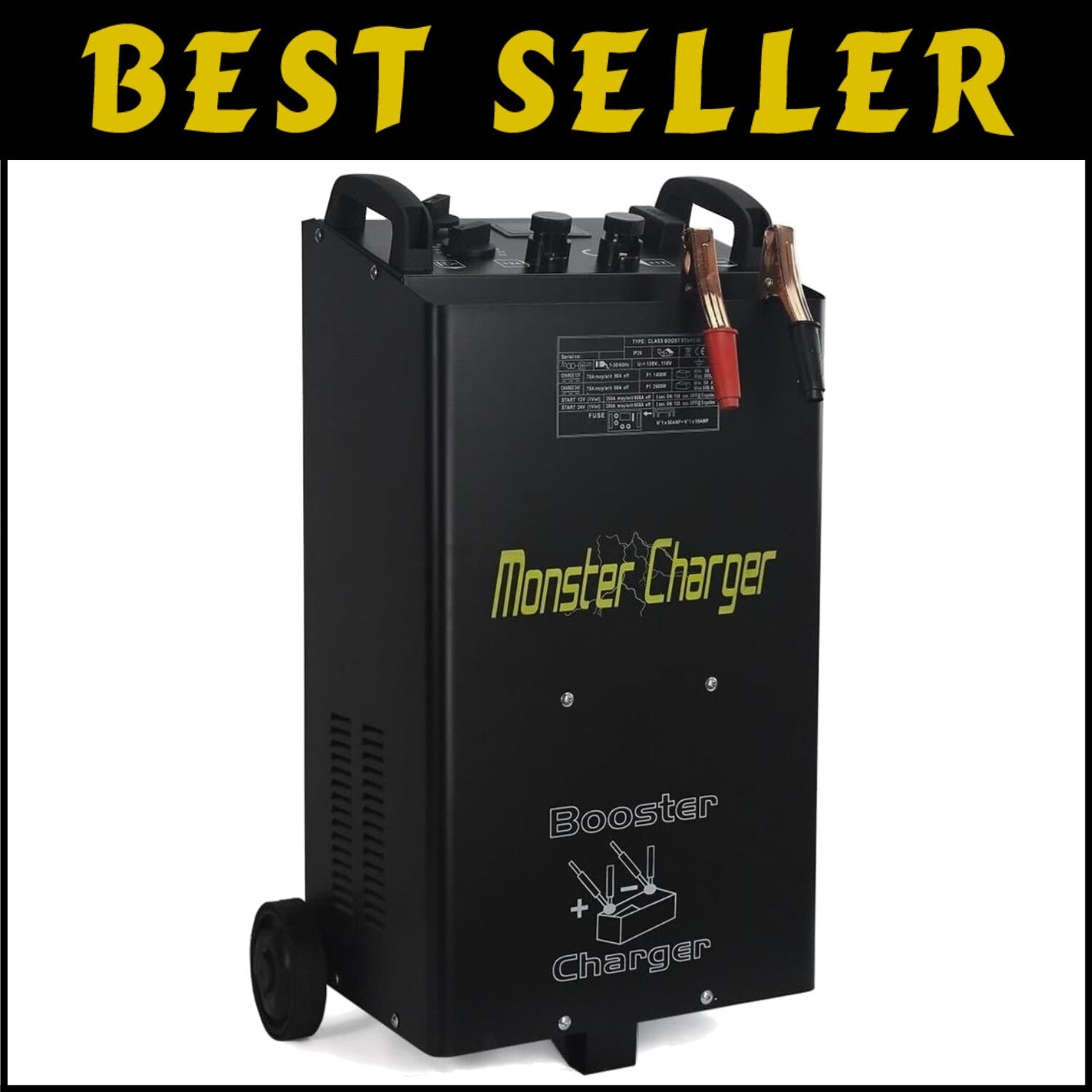 Advanced Stark 55 Amp Battery Charger with Wheels and Safety Features for Trucks