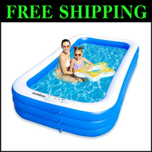 Load image into Gallery viewer, Large 120" x 72" Rectangular Kiddie Pool - Perfect for Backyard Gatherings!
